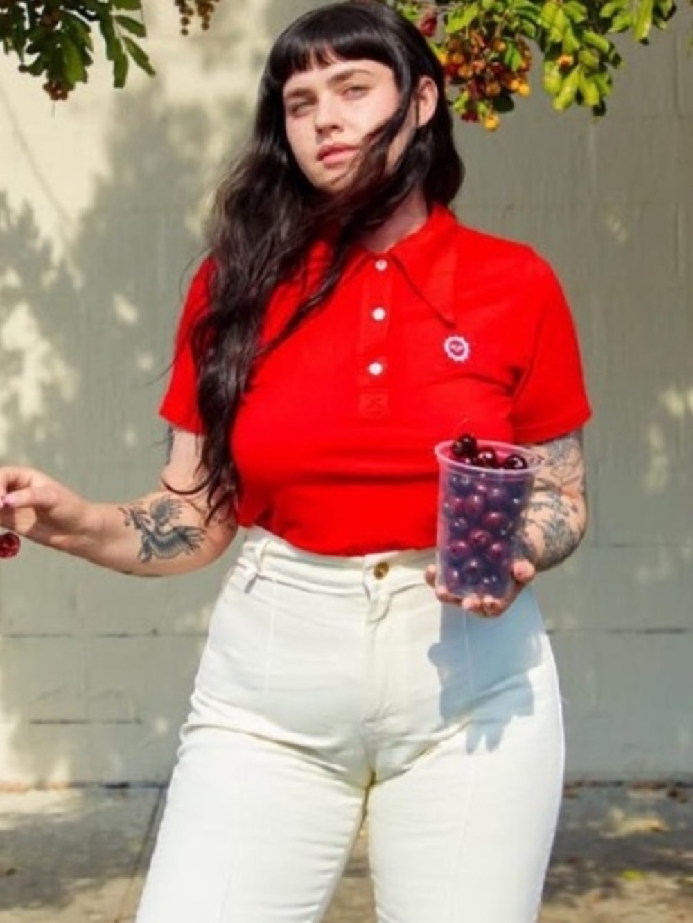 Big Bud Press Sun Polo Shirt Mustang Red Size Medium Unisex 100% Cotton Sunshine